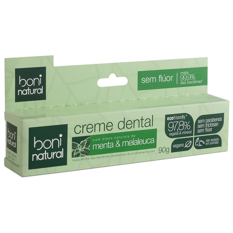 Creme Dental Natural Menta e Melaleuca - Boni Natural