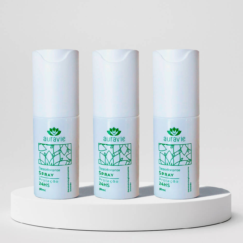 Kit 3 Aura Biomas Spray - Desodorante Natural, Desodorante Vegano