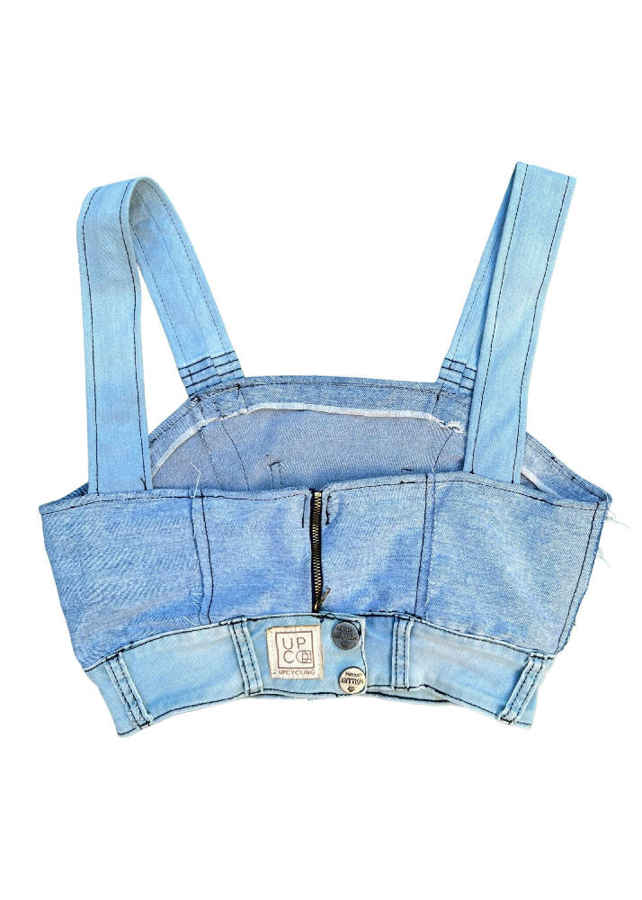 Cropped Jeans Bolso Frontal